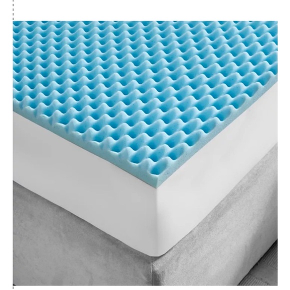 Sleep Philosophy Flexapedic 1.5-Inch Gel Memory Foam Twin Mattress Topper Blue - Picture 2 of 6